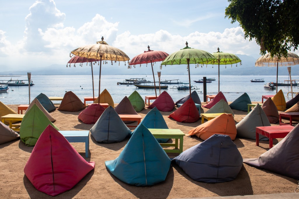 A beach on Gili Trawangan