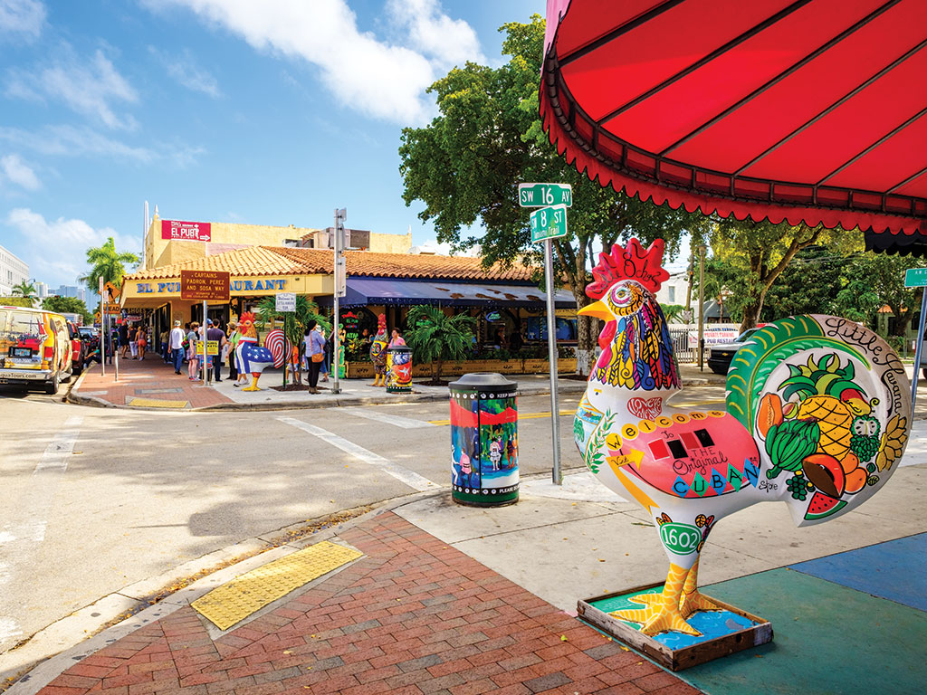 rooster statues in Miami