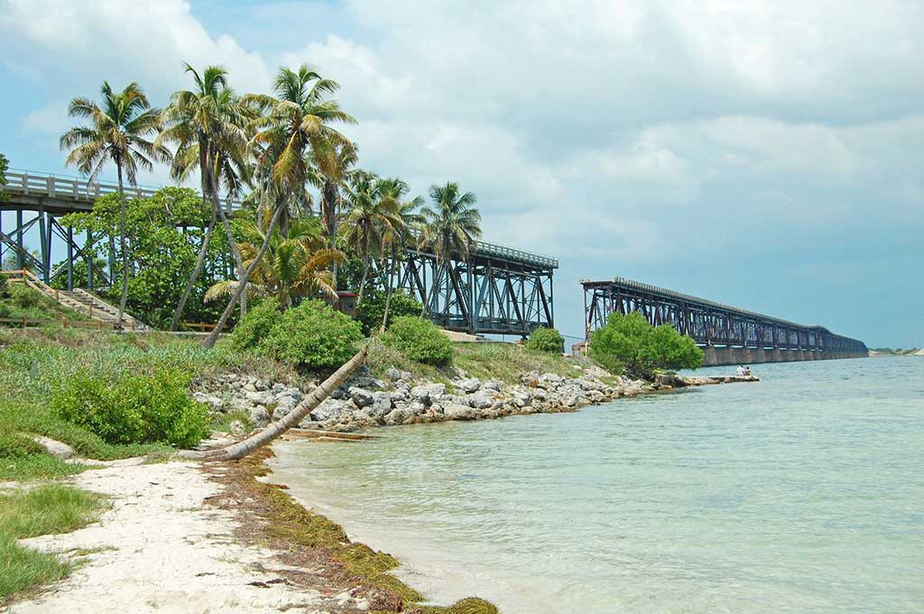 View of the Flagler Railway and Bridge at Bahia Honda State Park.