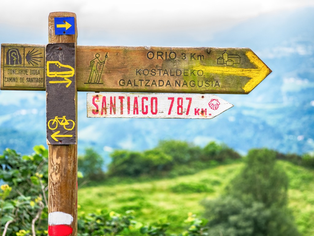 sign for the Camino de Santiago