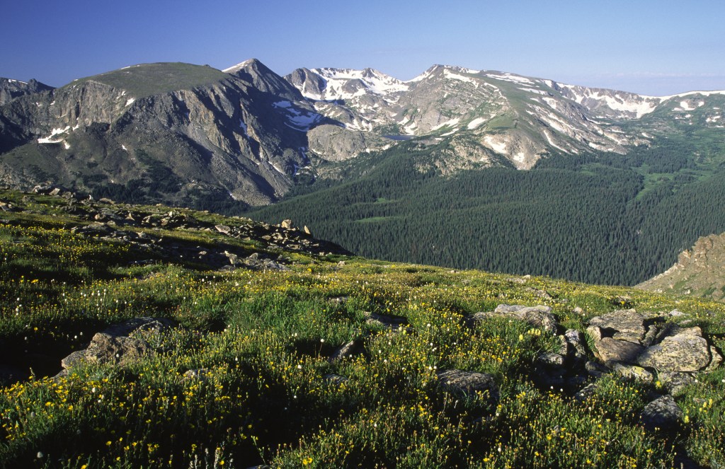 Trail Ridge Road in Colorado Rocky Mountains National Park