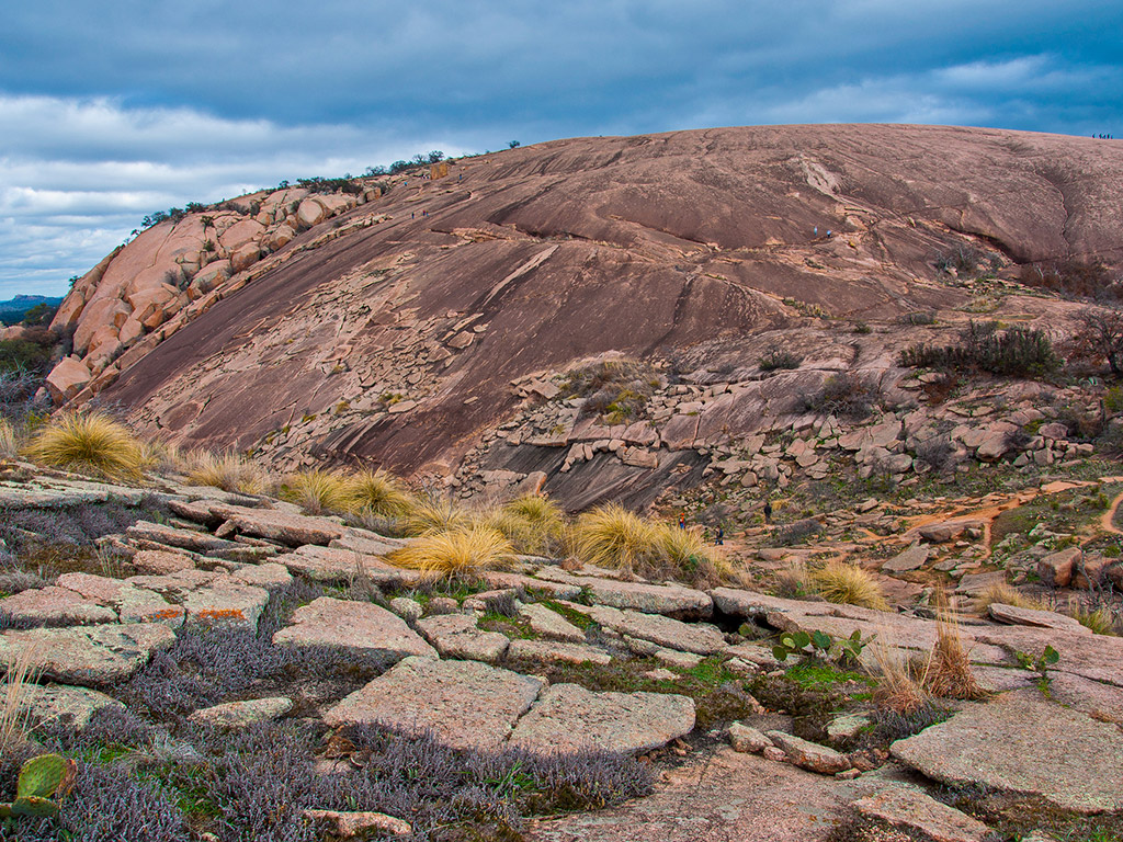 rugged landscape of Enchanted Rock State Park in Texas