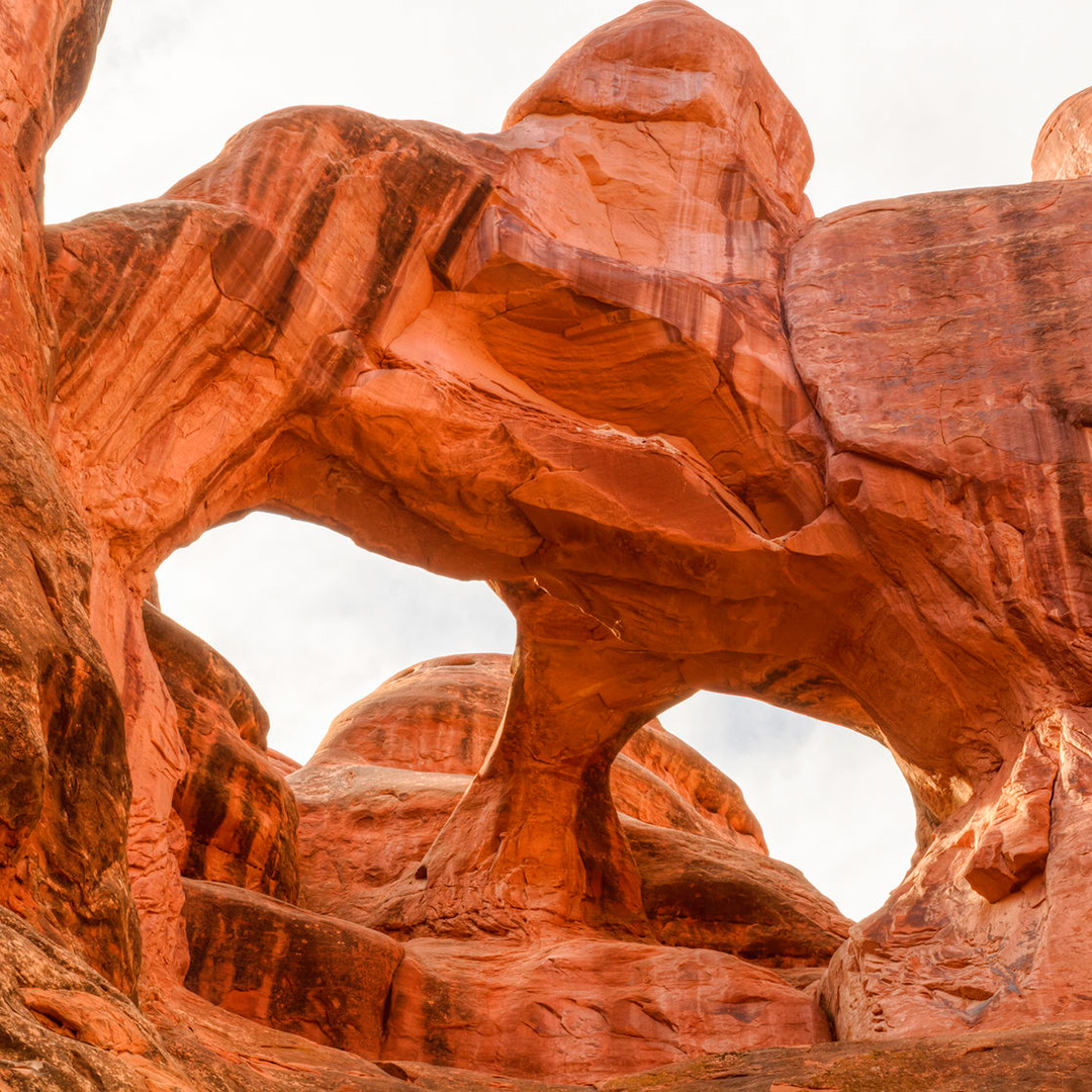 Skull Arch in Arches National Park's Fiery Furnace. 