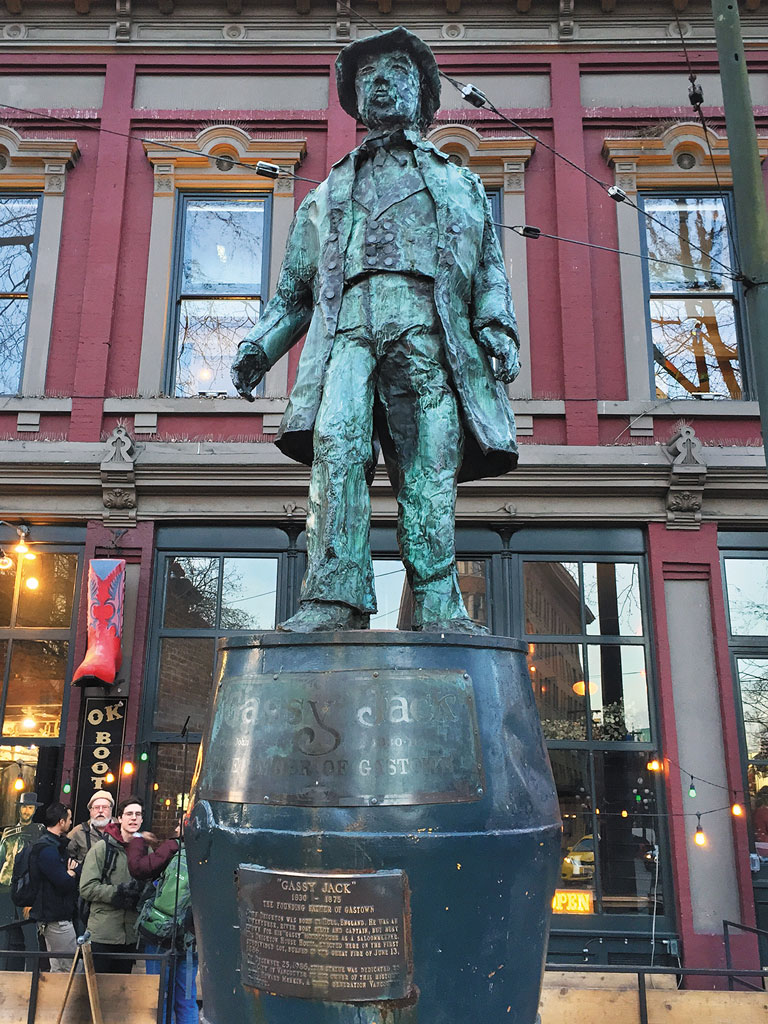 statue of gassy jack in gastown vancouver